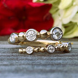 14K Yellow Gold Diamond Bezel Set Open Ring DFR-26093