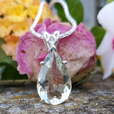 Sterling Silver Green Amethyst Pendant SSJ-12871
