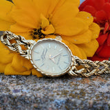 14k Yellow Gold Ladies Rope Bracelet Jacques Prevard Watch - DEJ-24381