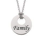 Mommy Chic Sterling Silver Round Family Pendant SSJ-12565