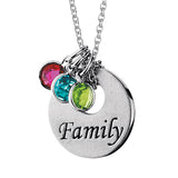 Mommy Chic Sterling Silver Round Family Pendant SSJ-12565