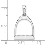 Sterling Silver Large Stirrup Pendant SSJ-13809