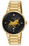 Citizen Quartz Gold Tone Walking Horse Watch WAT-7877