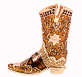 Jeweled Brown Boot Trinket Box ZGT-6050