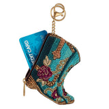 Kickin' Around Beaded Cowboy Boots Coin Purse/Key Fob ZGT-06012