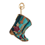 Kickin' Around Beaded Cowboy Boots Coin Purse/Key Fob ZGT-06012