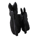 Black Metal Horse and Foal Sculpture 10in ZGT-06055