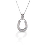 Kelly Herd Baguette Horseshoe Necklace Sterling Silver SCZ-10014