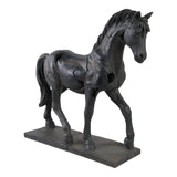 Brown Resin Cracked Horse On Stand 16in ZGT-06057