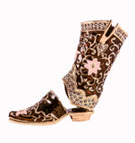 Jeweled Brown Boot Trinket Box ZGT-6050