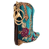 Kickin' Around Beaded Cowboy Boots Coin Purse/Key Fob ZGT-06012