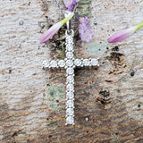 Sterling Silver Diamond Cross Pendant SDM-11231