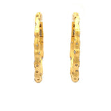 Halo Sterling Silver 18K Gold Dipped CZ Raina  Hoop Earrings SSJ-13779
