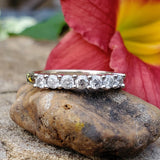 14k White Gold .33 CTW 7 Diamond Wedding Band DEJ-24750