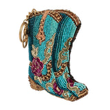 Kickin' Around Beaded Cowboy Boots Coin Purse/Key Fob ZGT-06012