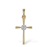 14K Gold & Diamond Cross Pendant DPD-26961