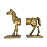 Gold Tone Horse Decorative Bookend Set ZGT-06109