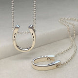 Classique Horseshoe & Chain Necklace Silver - SSJ-13711