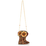Mary Frances Floral Crossbody Beaded Cowboy Boot Bag ZGT-06122