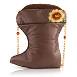 Mary Frances Floral Crossbody Beaded Cowboy Boot Bag ZGT-06122