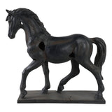 Brown Resin Cracked Horse On Stand 16in ZGT-06057
