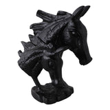 Black Metal Horse and Foal Sculpture 10in ZGT-06055