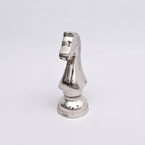Hammered Nickel Finish Chess Horse Figurine 14" ZGT-06033