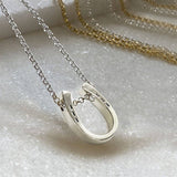 Classique Horseshoe & Chain Necklace Silver - SSJ-13711