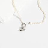 Stainless Steel Freshwater Pearl Charm Holder Necklace 18" SSJ-13677