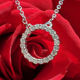 Sterling Silver .25 CTW Lab Diamond Circle Pendant DPD-27031