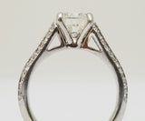 14k White Gold 1.65 CTW Round Center Diamond Engagement Ring -  DSR-23493