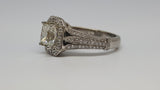 14k White Gold 1.44 CTW Radiant Cut Diamond Engagement Ring DSR-23556