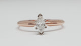 14k Rose Gold .25 Carat Marquise Solitaire Diamond Engagement Ring - DSR-23623