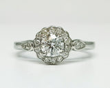14k White Gold .75 CTW Diamond Halo Engagement Ring DSR-23678