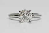 14k White Gold 1.21 CT Round Cut Diamond Engagement Ring DSR-23696