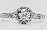 14k White Gold 1.03 CTW Round Diamond Engagement Ring DSR-23709