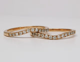 10k Rose Gold .16 CTW Diamond Curve Wedding Band DWB-24344