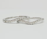 14k White Gold .20 CTW Diamond Curve Wedding Band DWB-24500