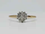 10k Yellow Gold .Round Diamond Cluster Ring DFR-25986