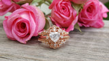 14k Rose Gold Diamond Filigree Ring Guard DWB-24367