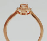 14k Rose Gold Morganite and Diamond Ring   DCR-24507