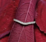 14k White Gold .25 CTW Diamond Curve Wedding Band DWB-24301