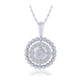 10k White Gold .25 CTW Three Circle Diamond Pendant DPD-26718