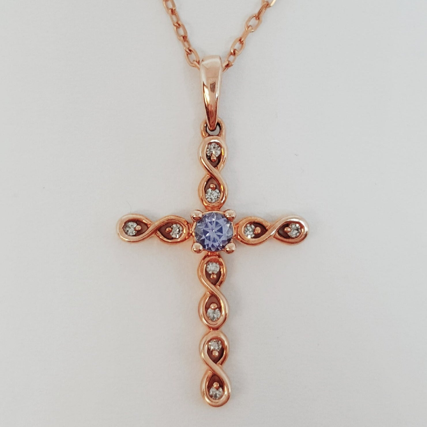 Ethiopian Opal and 1.90 ct. t.w. Tanzanite Cross Pendant Necklace in  Sterling Silver | Ross-Simons