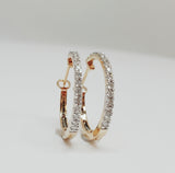 14k Yellow Gold Diamond Hoop Earrings  DER-25634