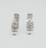 10k White Gold .50 CTW Diamond Hoop Earrings DER-25818
