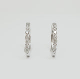 10k White Gold .25 CTW Tiny Diamond Hoop Earrings DER-25823