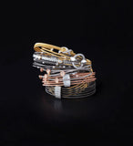 Bella Cavo Sterling Silver Multi-Cable Crystal Bracelet   BEL-10028