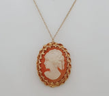 14k Yellow Gold Cameo Pendant - DEJ-24162