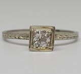 18k White Gold Old European Diamond Ring -  DEJ-24187